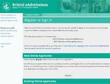 Tablet Screenshot of admissions.bristol-cyps.org.uk
